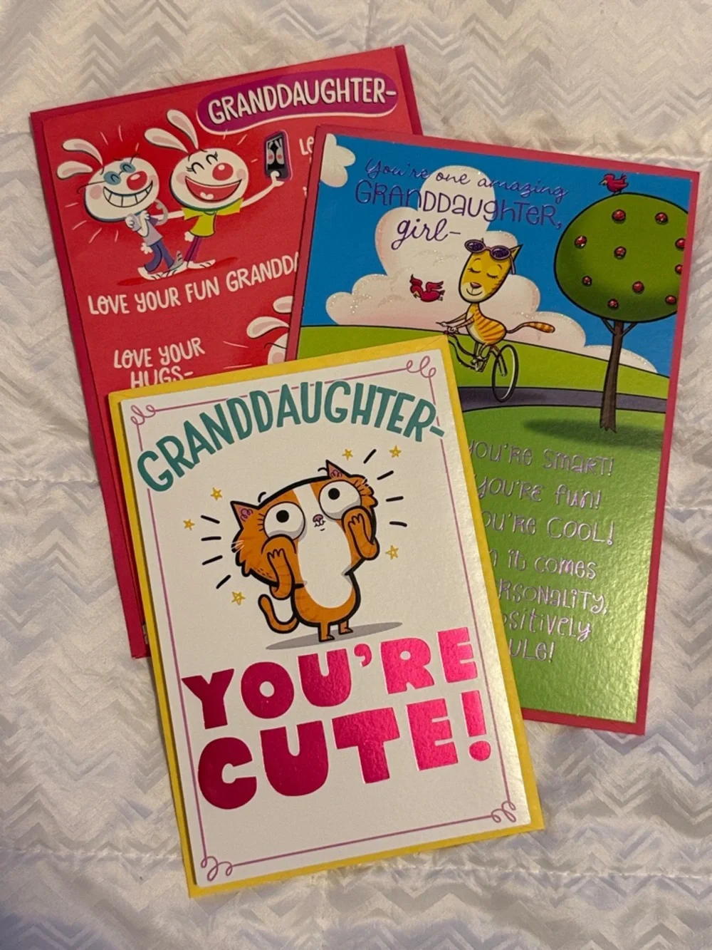🌻 Bundle of 3 Hallmark Granddaughter Birthday Cards